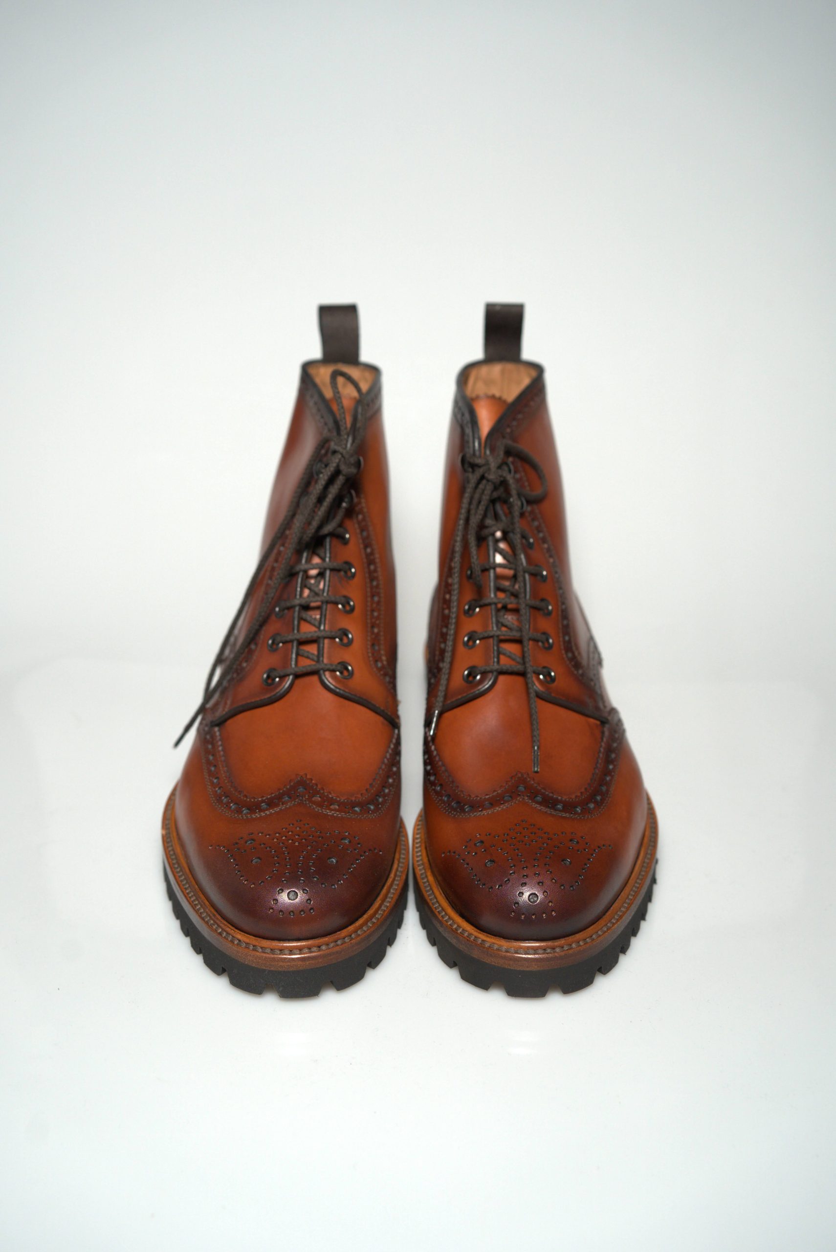 Antonio Maurizi Brogue Čizme na vezanje – Manitoba Sienna